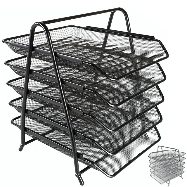 Comprar Juego 5 gavetas, bandejas rejilla, malla metalica negro