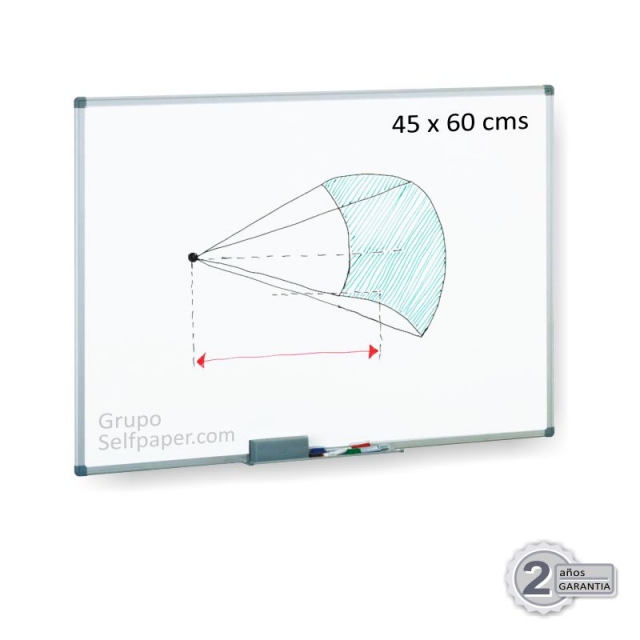 Comprar Pizarra blanca mediana tamao 45x60 marco aluminio melamina