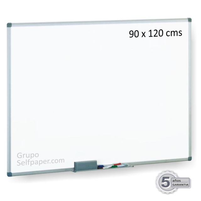 Comprar Pizarra borrable tipo velleda 90x120 cms, marco aluminio