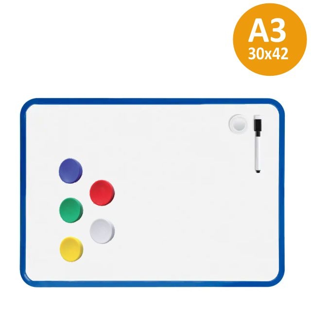 Comprar Pizarra magnética blanca 30x42 cms. Din A3, doble folio