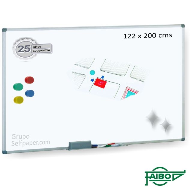 pizarra blanca vitrificada magnética 1222x2000 mm
