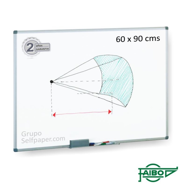 Pizarra borrable 60x90 cms marco de aluminio