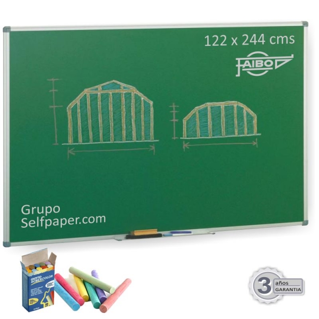 Comprar Pizarra para tiza, semi-brillo, verde, de 122x244 mm