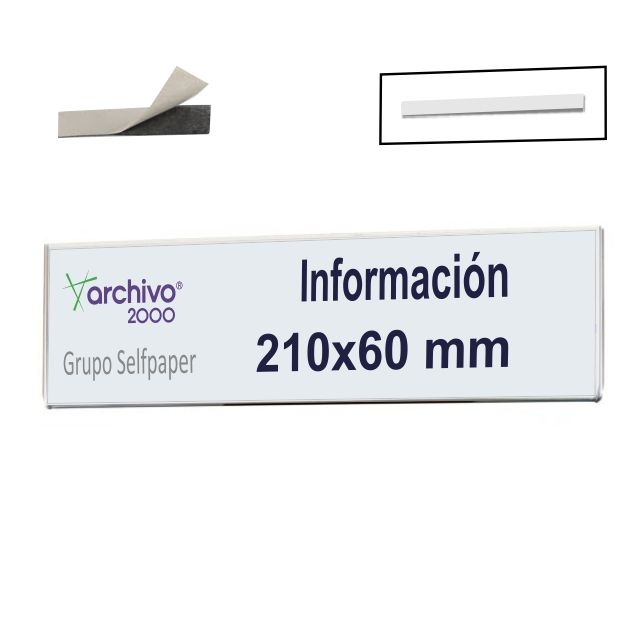 Comprar Placa tipo metacrilato pared portanombres 210x 60 mm