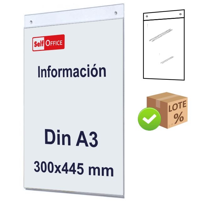 Comprar Placa pared transparente Din A3 tipo metacrilato