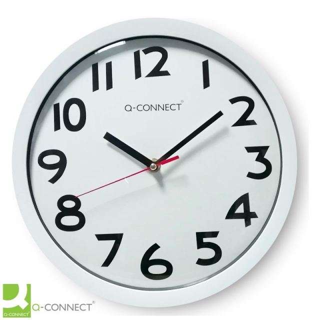 Reloj de pared 34 cms para oficina blanco numeros grandes