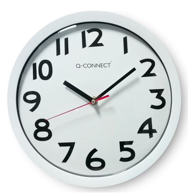 Comprar Reloj de pared 34 cms para oficina blanco numeros grandes