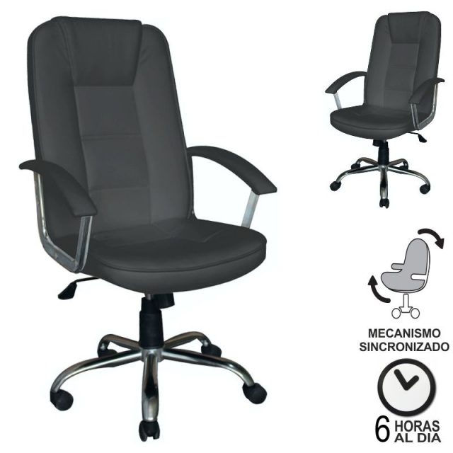 Comprar Silla direccin simil Piel negro Q-Connect, econmico