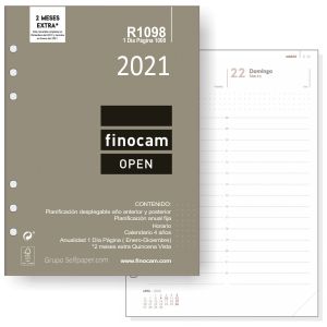 finocam R1098-2021, Recambio agenda Finocam Open