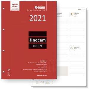 finocam R4099-2021, Recambio Agenda Finocam Open