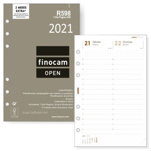 finocam R598-2021, Recambio para Agendas Finocam