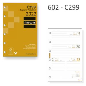 finocam C299-2022, Finocam C299, Recambio Agenda
