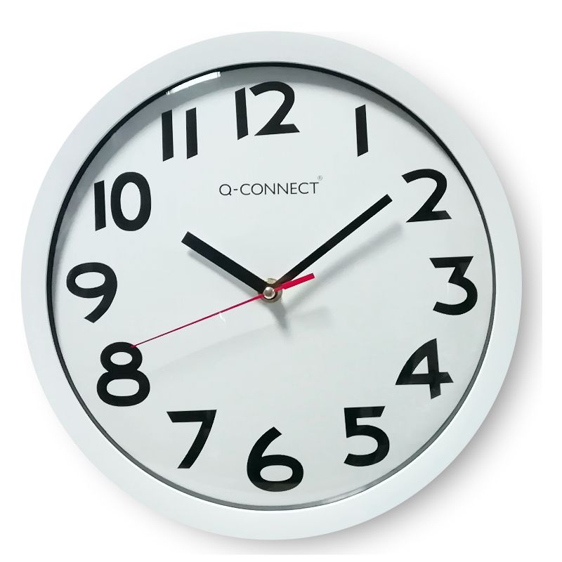 Reloj de pared 34 cms para oficina blanco numeros grandes