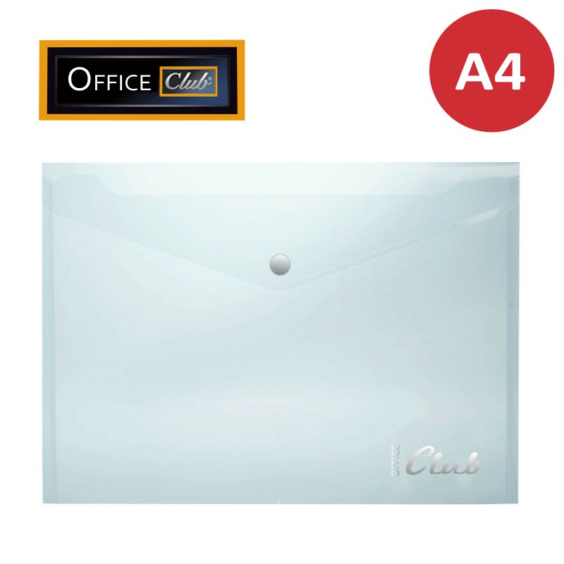 Comprar Sobre plástico Office-Club A4 broche botón, transparente