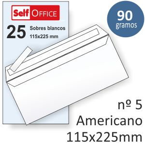 self-office 20121270, Sobres 115x225 americanos L