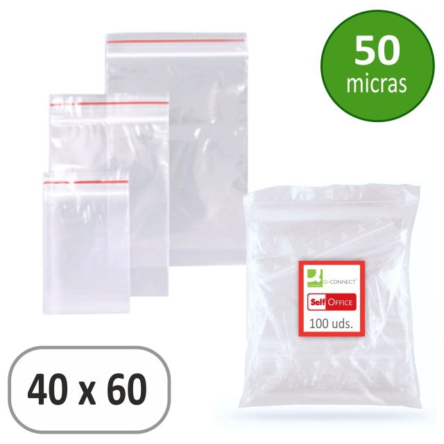 Kirman. Bolsas de plástico pequeñas de autocierre 60 x 40 mm 100 uds