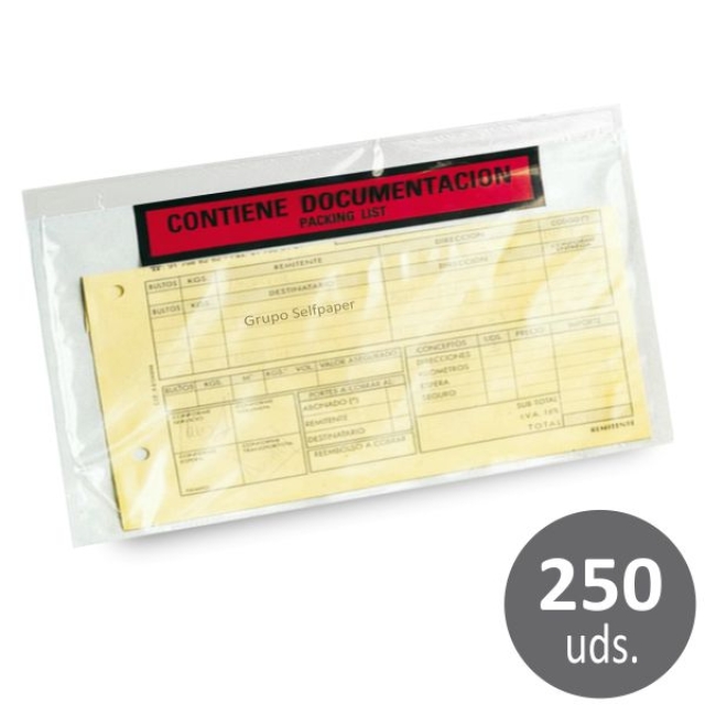 Comprar Sobres Packing List contiene documentacin, int: 120x225 mm