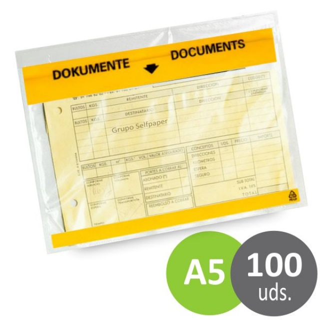Comprar Sobres dokufix, contiene documentos 165x225 mm, 100 uds