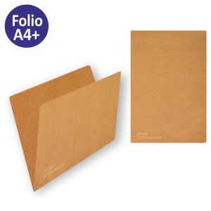 Subcarpetas cartulina, folio, marrón kraft