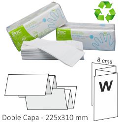 Toallas de papel plegadas en W Zigzag, para dispensador