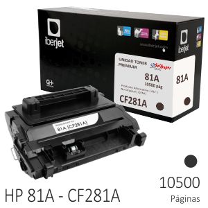 HP 81A CF281A Compatible, Toner negro 10500 páginas