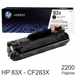 HP 83X CF283X, Toner XL, 2200 págs.