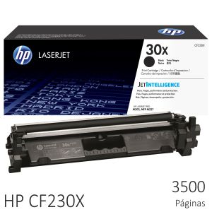 HP 30X, CF230X, Toner original LJ PRO M203 mfp 227 3500 pág.