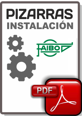 Instalacion de pizarras blancas Faibo en Pdf.