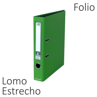 Archivador Palanca Liderpapel folio estrecho verde