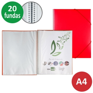 Carpeta 20 fundas espiral