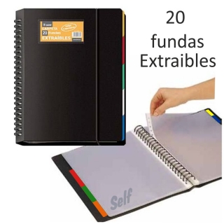 Carpeta 20 Fundas Extraibles intercambiables