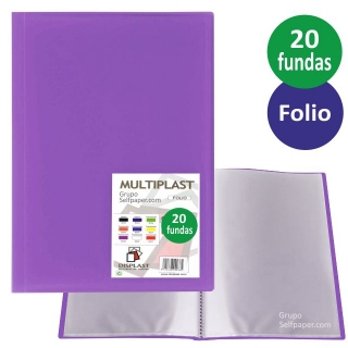 Carpeta 20 fundas folio