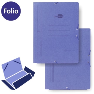 Carpeta azul con gomas