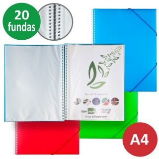 Carpeta 20 fundas cierre gomas,