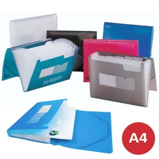 Carpeta clasificadora plstico fuelle acorden traslcida  Liderpapel FU12