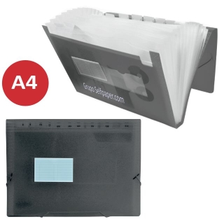 Carpeta Fuelle Plastico Liderpapel Negro Traslúcido  FU10