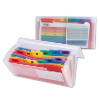 Carpeta clasificadora plstico para recibos 26x14  Liderpapel CQ03