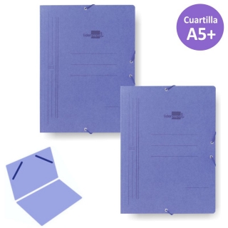 Carpeta gomas A5+ 4, cuartilla,