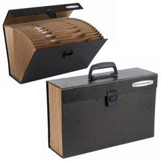 Maleta carpeta fuelle acordeón con asa Mercamaterial.