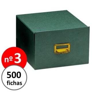 Fichero Carton Forrado verde