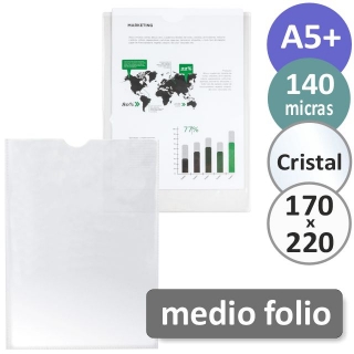 Funda portacarnet plstico transparente