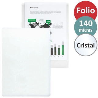 Funda portadocumentos Folio 140 Micras Pvc  Q-connect KF15081