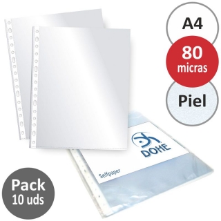Fundas plstico Multitaladro Din A4, 80  Self-office 90588