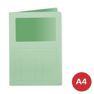 Subcarpeta Ventana transparente Qconnect KF15247 Verde  Q-connect