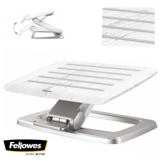 Reposapis Autoajustable Fellowes Hana blanco