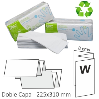 Toallas de papel plegadas en W  Liderpapel J281900