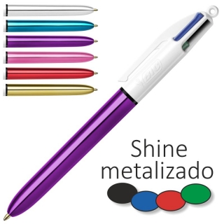 Boligrafo cuatro colores Shine color  Bic 982876