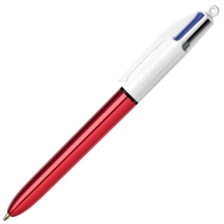 Bolgrafo Bic 4 colores Shine rojo  982877