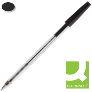 Boligrafo Qconnect Economico Negro kf26040  Q-connect