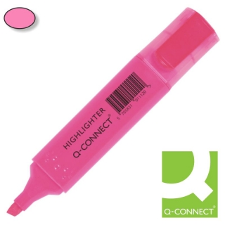 Rotulador Fluorescente econmico Q-Connect Rosa KF01112